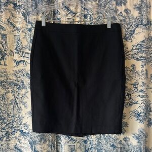 J. Crew Black Pencil Skirt Knee-Length Workwear 100% cotton